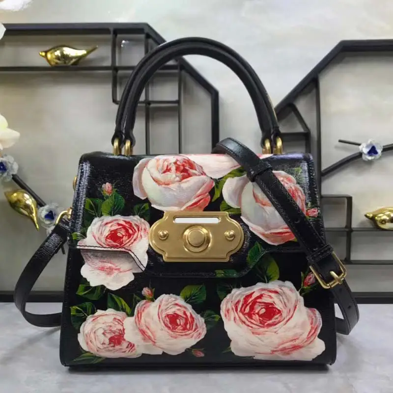 Женская кожаная сумка на одно плечо с принтом розы | Багаж и сумки