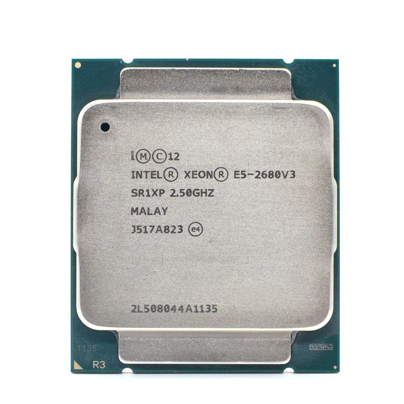 Xeon E5 2680 V3 Processor SR1XP 2.5Ghz 12 Core 30MB Socket LGA 2011-3 CPU E5 2680V3 processor CPU 100% normal work
