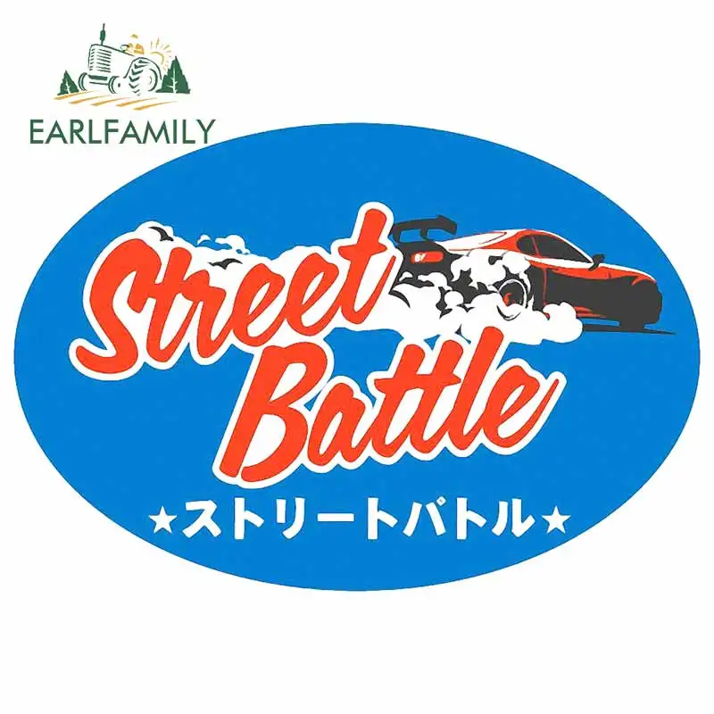 EARLFAMILY 13 см x 8 9 уличная битва японская винтажная наклейка на багажник задняя