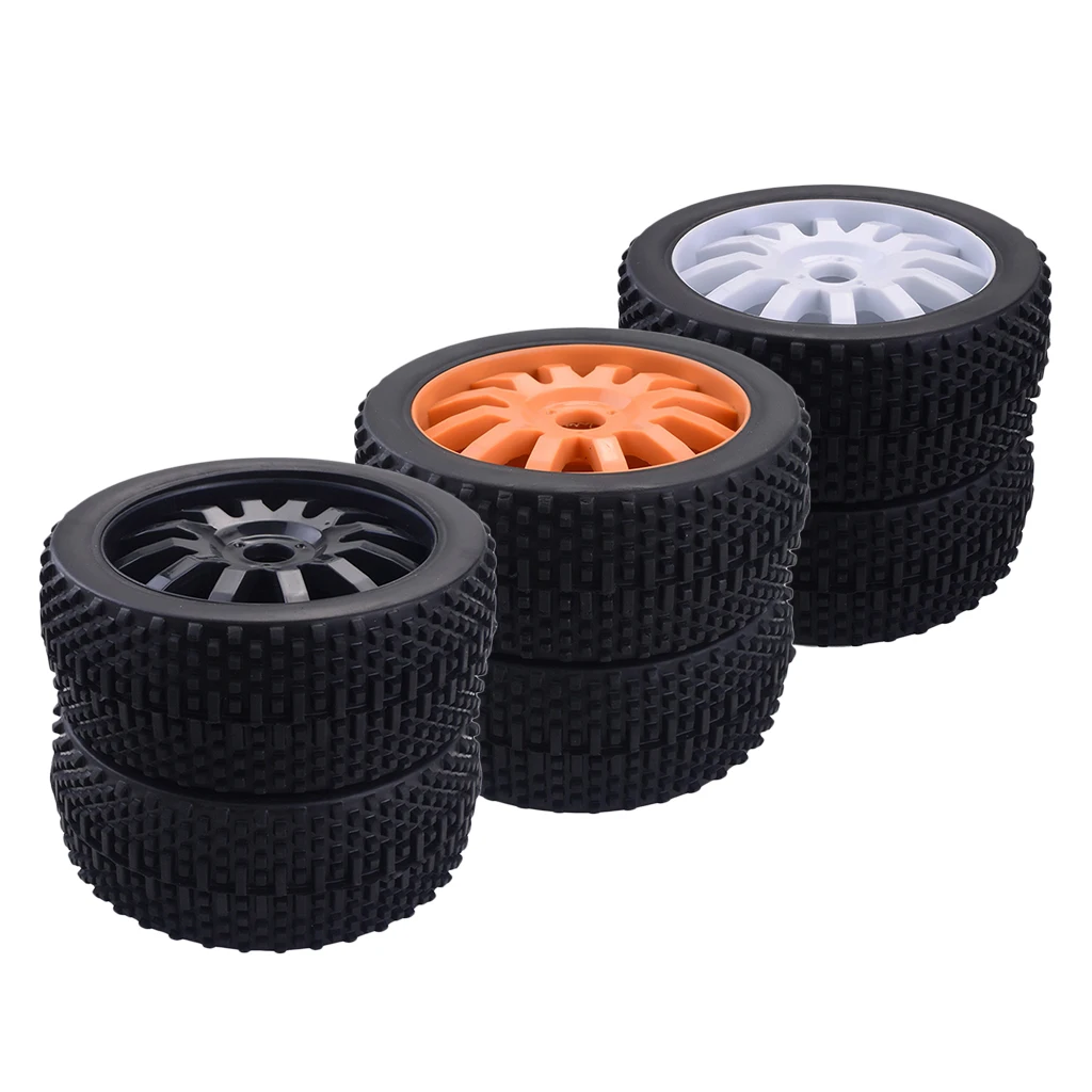 

2Pcs 1:8 Scale RC Buggy Truck Wheel Tyres Tires Rubber for HPI Team