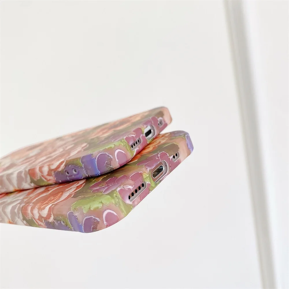 

Flowers Painting Phone Case for Huawei Mate 30 40 P30 P40 Funda Liquid Silicone Sqaure Cover for Honor 20 30 30S 8X 9X X10 Cover