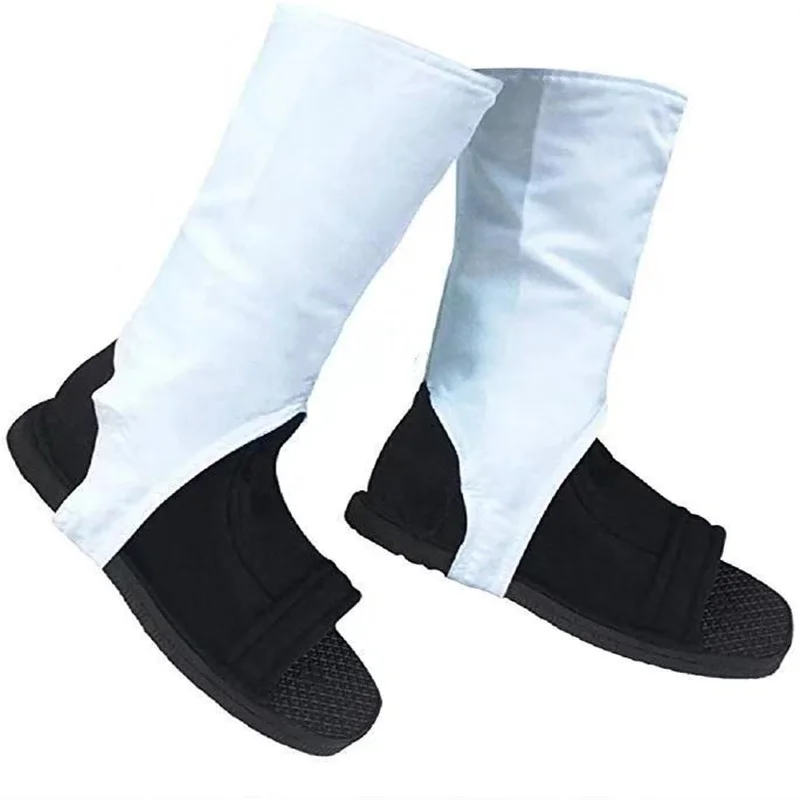 

Ninja Cosplay Shoes Unisex Black Shippuden Shoes Akatsuki Uzumaki Sakura Sasuke Shoes Sandals White Outer Covers