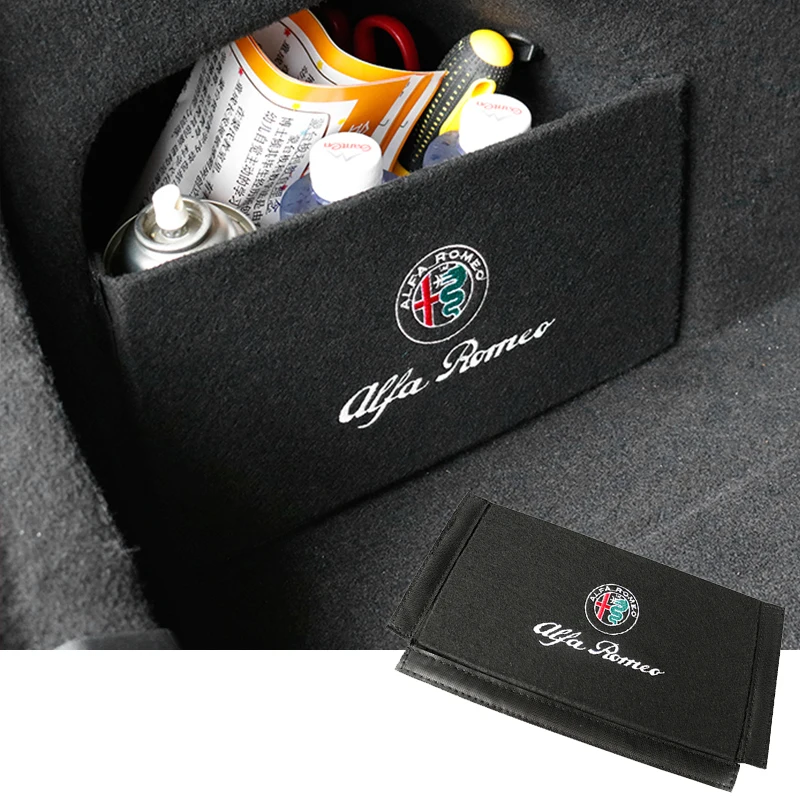 

Fluff Car Trunk Baffle Side Storage Slot Board For Alfa Romeo Giulia Interior Modification Accessores