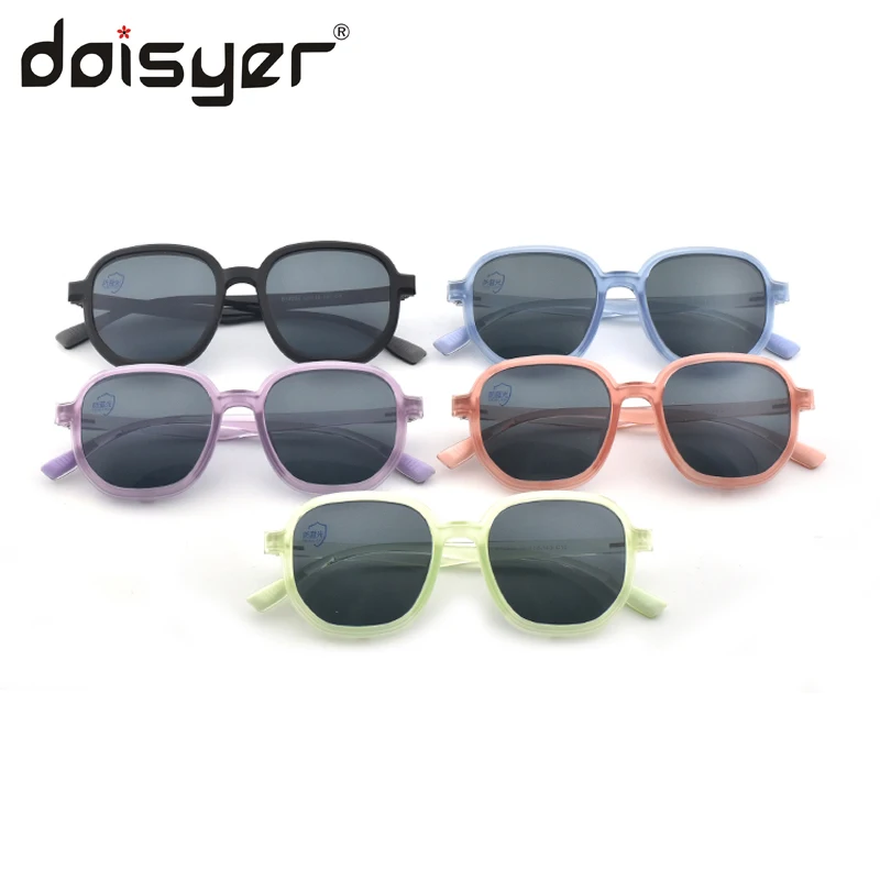 

DOISYER New round frame children's clasp cover mirror fashion polarized sunglasses against blue radiation dual-use glasses