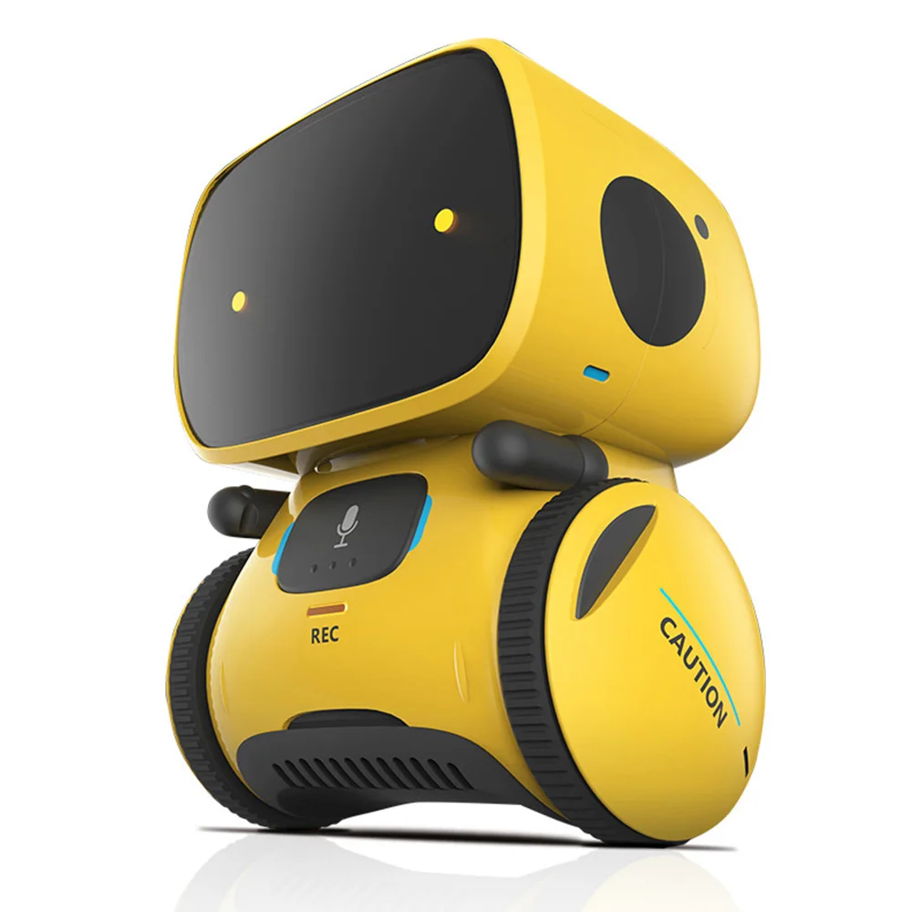 yellow Умные роботы для детей, танцевальная музыкальная запись, Интерактивная игрушка с сенсорным управлением, умная Роботизированная игрушка для детей - Цвет: yellow