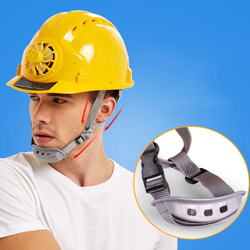 Solar Power Fan Helmet Outdoor Working Safety Hard Hat Construction Workplace ABS material Protective Cap Powered by Panel |