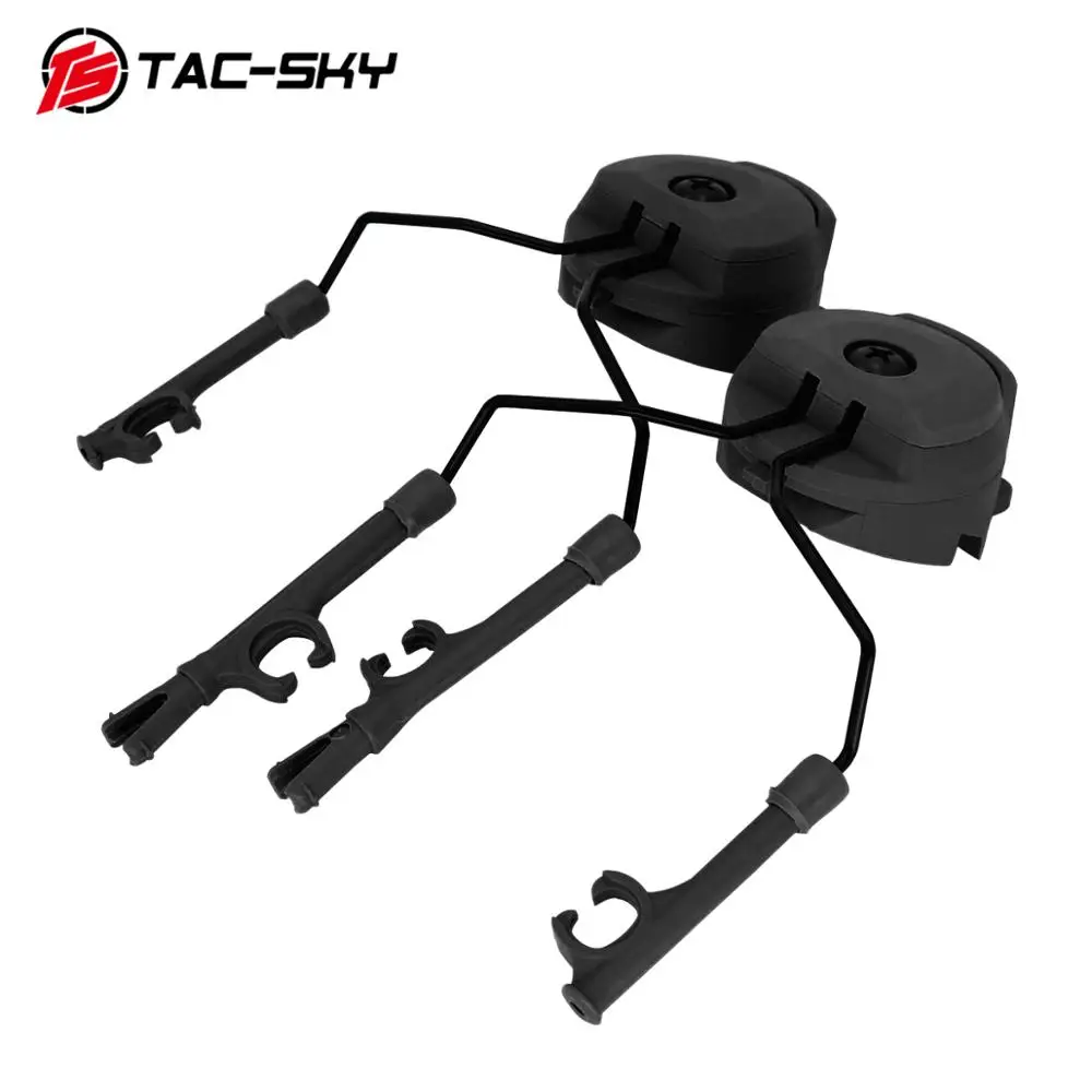 TAC-SKY COMTAC II silicone earmuffs tactical headset+U94 PTT Kenwood plug+ARC OPS-CORE helmet track adapter headphone bracket FG