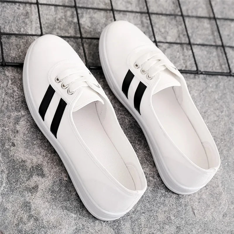 

Women's casual shoes, light sports shoes, breathable mesh summer knitted vulcanized shoes, large size women's flat shoes