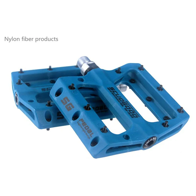 Nylon Fiber Ultra-light pedal Mountain Bike Bicycle Pedals 4 Colors Big Foot Road Bearing Parts | Спорт и развлечения
