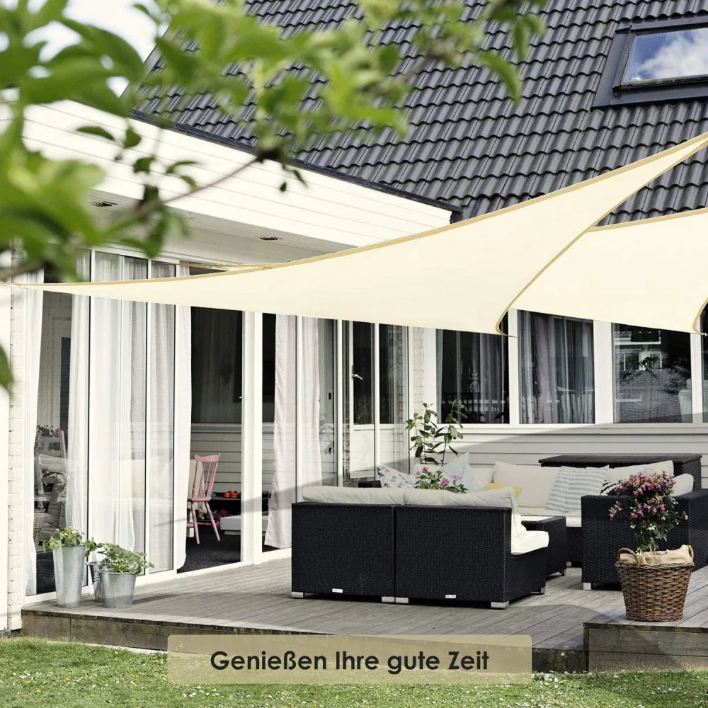 

Sun Sail Shade Awning Sunscreen Sunshade Awnings Multi Colors Oxford Cloth With Fixing Kit And 3 Ropes UV Block Garden Canopy