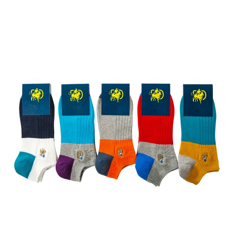 Мужские носки с вышивкой повседневные из чистого хлопка весна осень 2020|mens socks