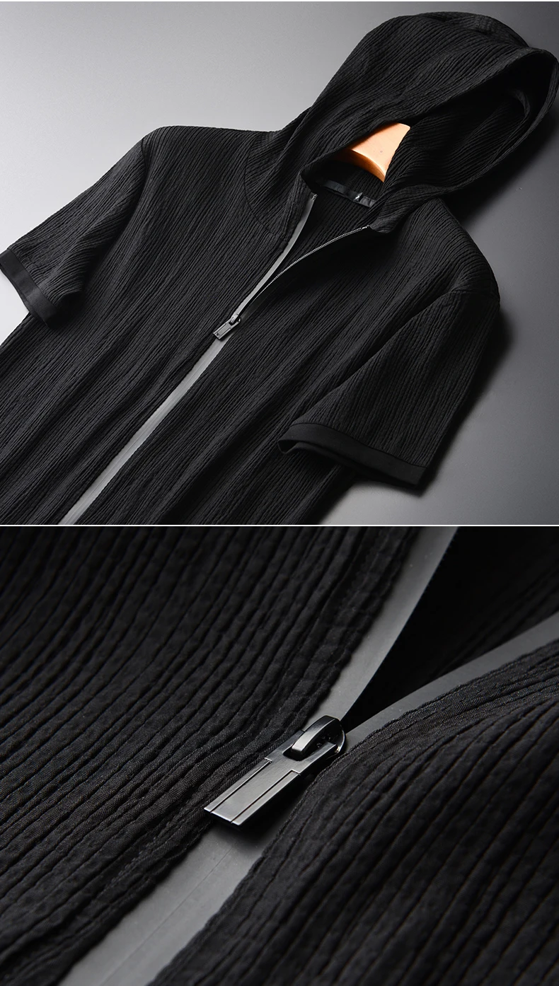 

frozen Brand: dark tissue wrinkled top short sleeve high quality zipper fine top
