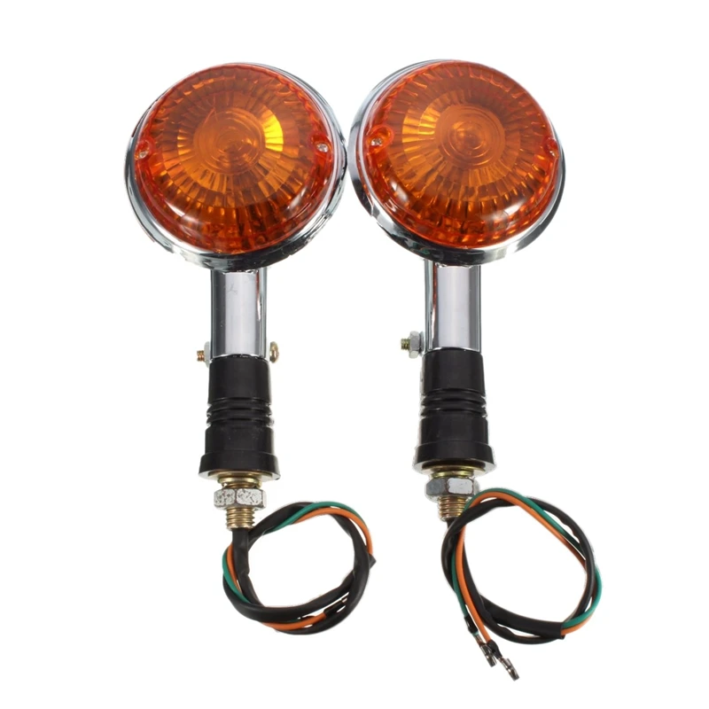 Мотоциклов Янтарный круглый поворотники мигалки Индикатор объектив для Yamaha Road