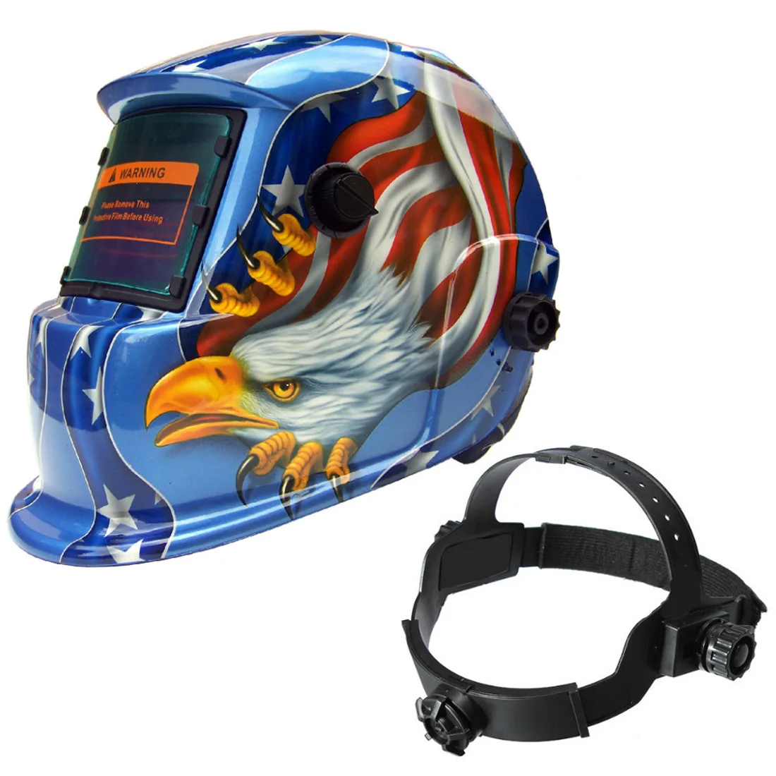 

DIN 16 Auto Darkening Solar Eagle Welding Protective Helmet Mask Hand Tools with Grinding for ARC MIG TIG Stick Welding