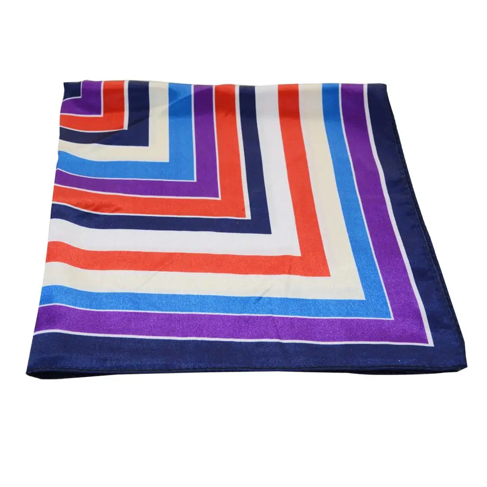 Женский Элегантный квадратный шейный платок из искусственного шелка бандана |