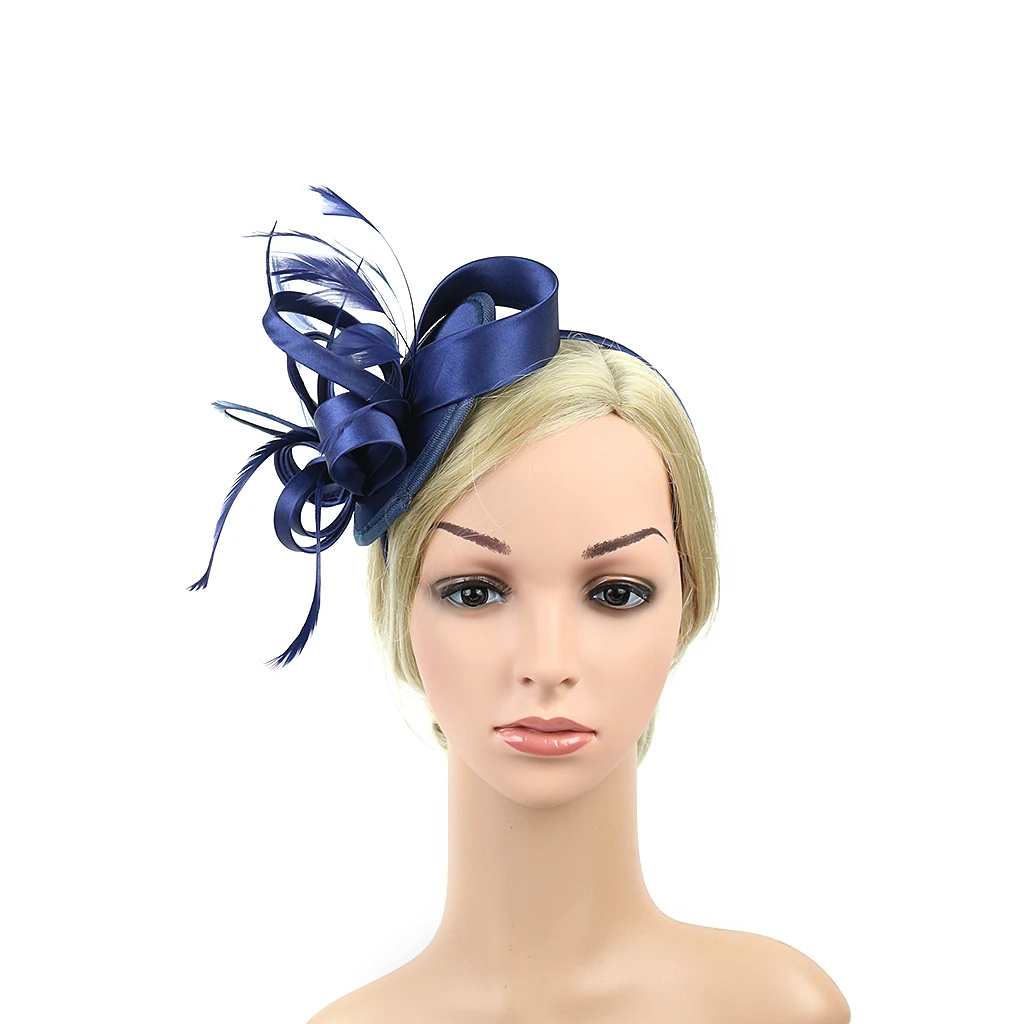 1 шт. атласная перо Для женщин для торжественного случая зажим дамы день гонок