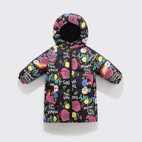 kids for 1 8 years warm winter fashion print jackets for girls boys hooded coat new costume childrens clothing