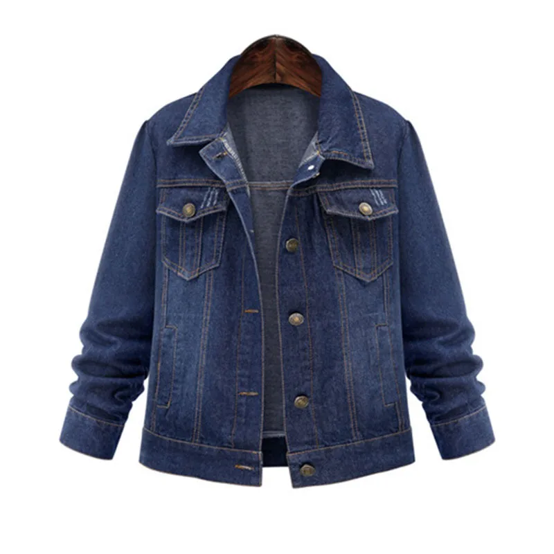 

2019 Модная Джинсовая куртка женская куртка панка Повседневная Базовая джинсовая куртка женская уличная куртка плюс размер джинсовая куртка...