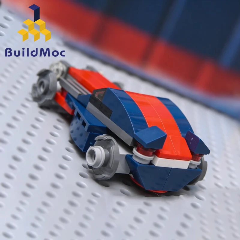 BuildMoc 5775 31045 концепция автомобиля техника синий автомобиль Строительные блоки DIY