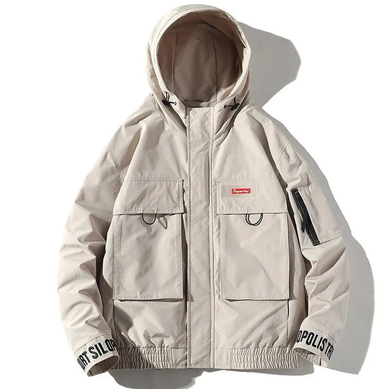 Liketkit мужские новые осенние куртки 2019 однотонные хлопковые с капюшоном и вышивкой