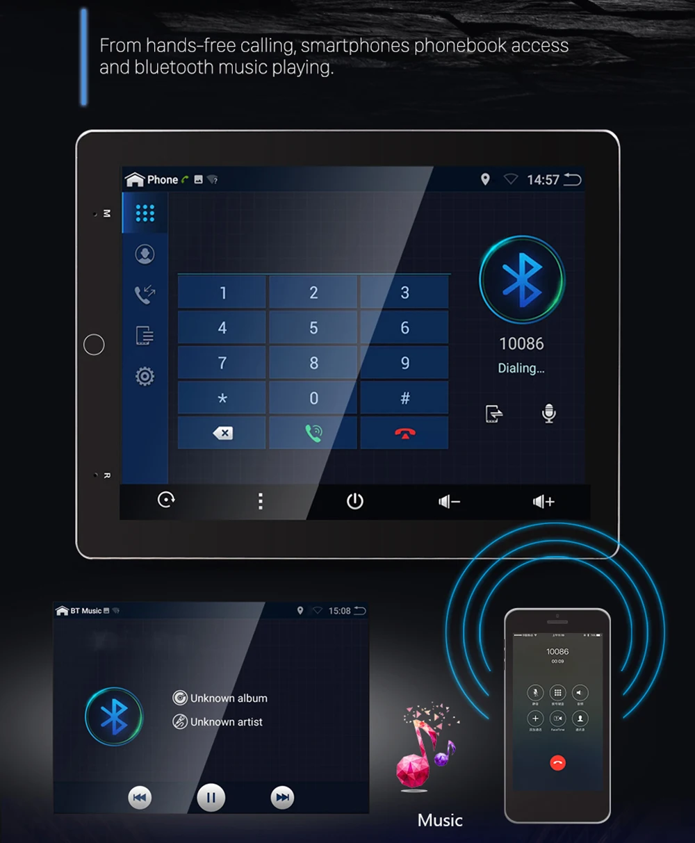 Новый 10 1 &quotAndroid 9 2 ГБ 32 HD 180 ° поворотный экран GPS Мультимедиа Play RDS радио Wi Fi Bluetooth