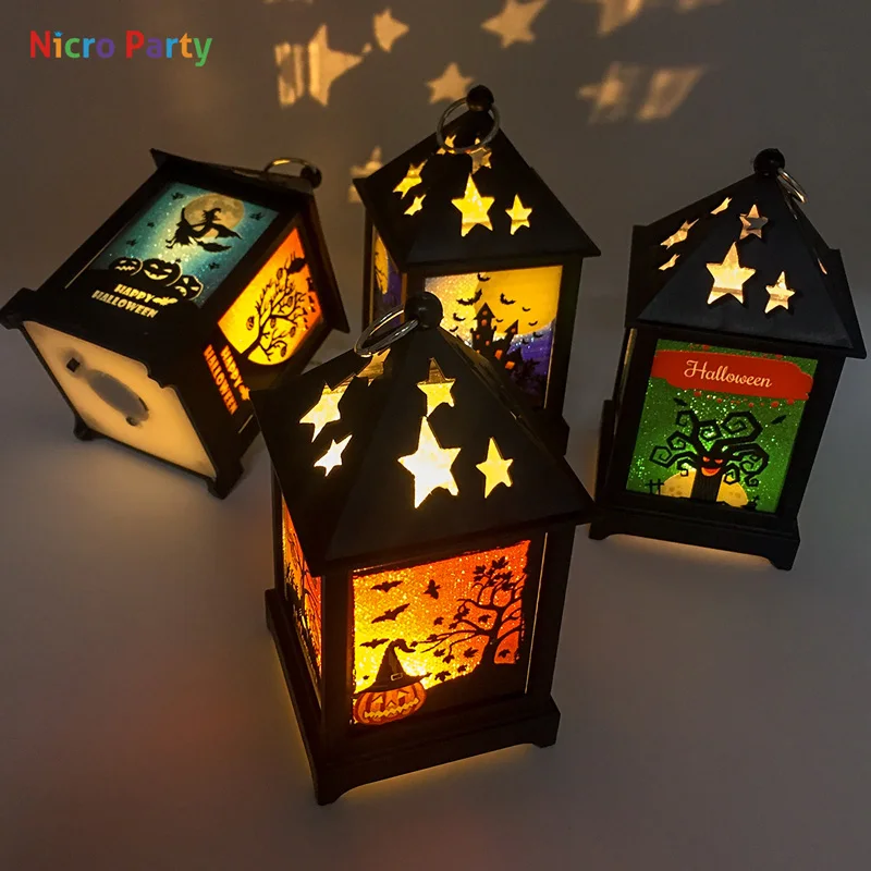 Nicro 4 вида цветов украшение на Хэллоуин ретро цветной светодиодный ночник бар