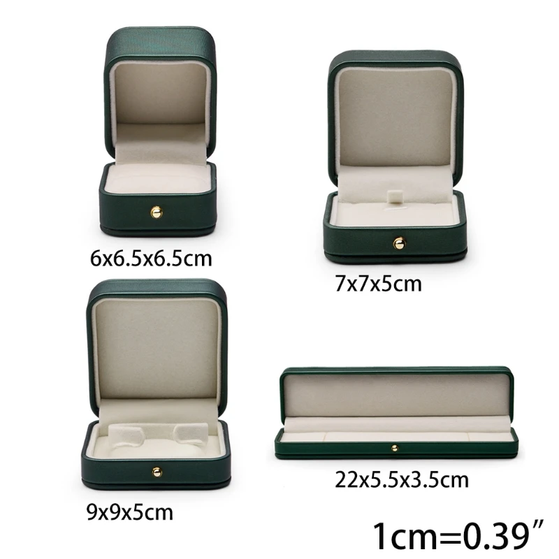 

Gorgeous Blackish Green Ring Box Premium Leather Ring Bearer Box for Wedding,Proposal Jewelry Gift Case