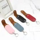 Кожаная сумка для спрея перца Mace OC, прочный распылитель с зубчатым механизмом, фиксированная маленькая карманная кобура для MK3, многофункциональный портативный с кольцом для ключей