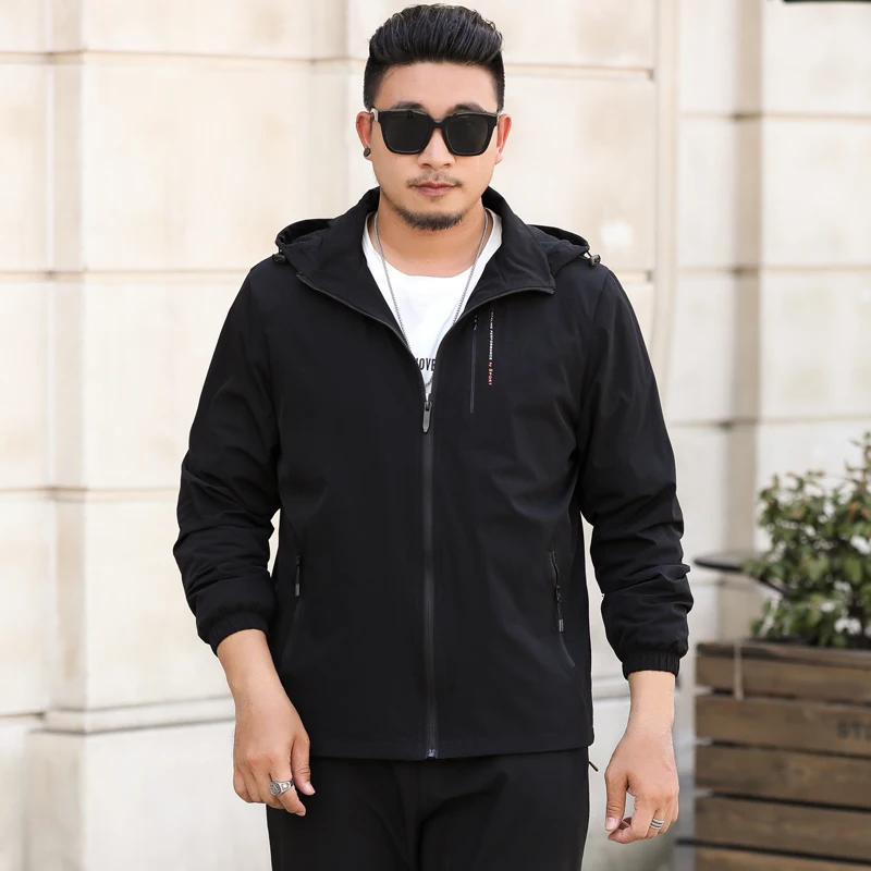 Новый большой размера плюс 8XL 7XL 6XL5XL мужские осенние куртки Сезон весна осень С
