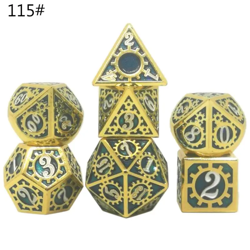 

14 mm 6 dimensional Metal Dice Set Metal Polyhedral Dice Set Role Playing Games Board Game Dice