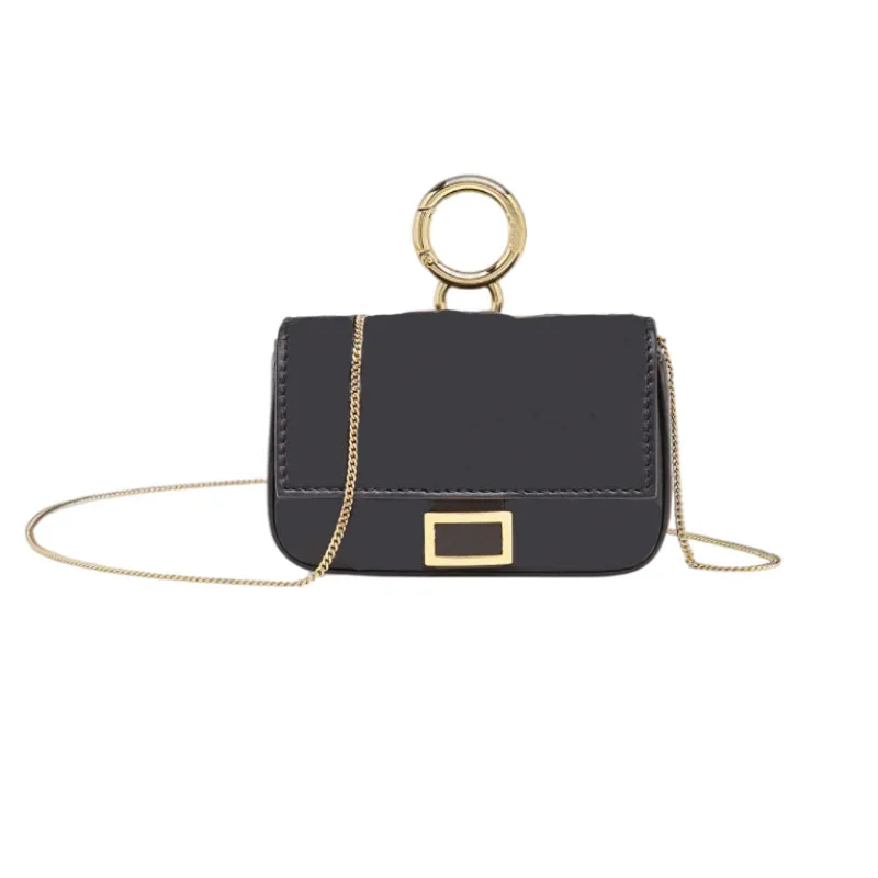

11CM Mini Flap Baguette Charm Bag Embossed Letter Leather Chains Clutch Womens Shoulder Crossbody Tote Bag Handbag Purse