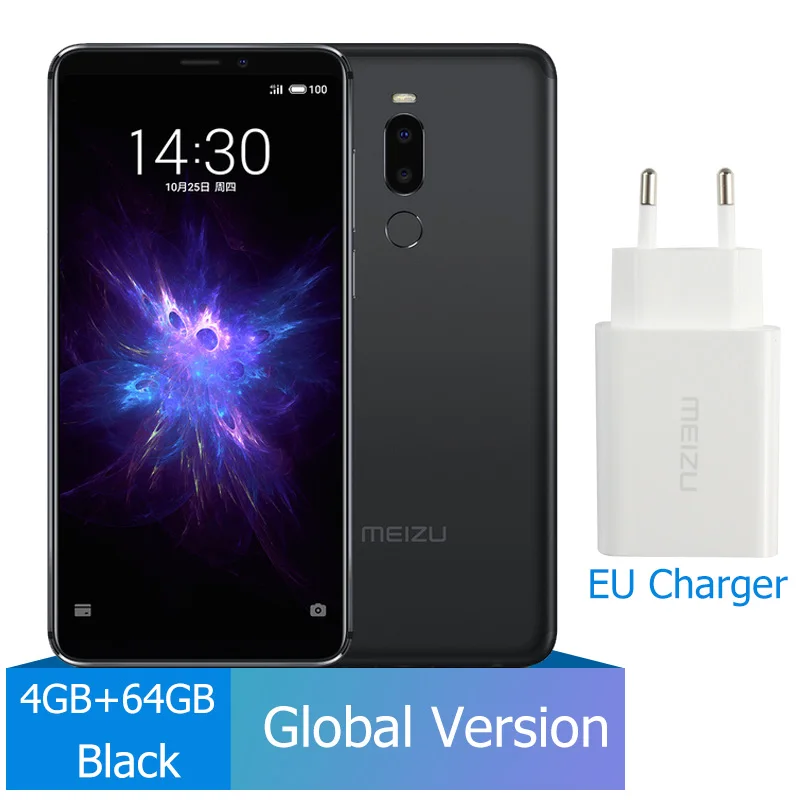 EU Charger Black Meizu Note 8, 4 ГБ, 64 ГБ, мобильный телефон, Note8, Смартфон Snapdragon 632, четыре ядра, полноэкранный мобильный телефон, 3600 мА/ч, аккумулятор M8 note - Цвет: EU Charger Black