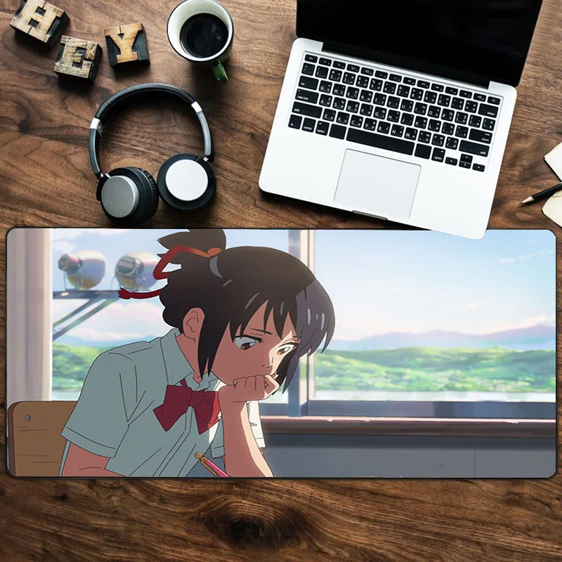 

Your Name large game mouse pad table mat oversized rubber mouse pad personalized landscape mouse pad