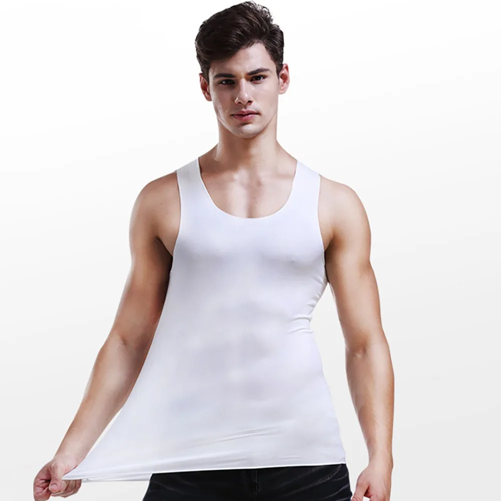 

Men Compression Short Sleeves T-shirt Vest Workout Slimming Body Shape Tights Wear Tank Tops Sports Sweat Tee Undershirt