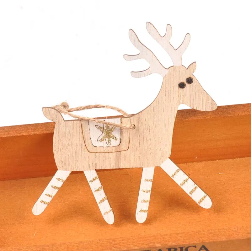 Деревянные рождественские украшения снеговика подвесная елка Подвески DIY для