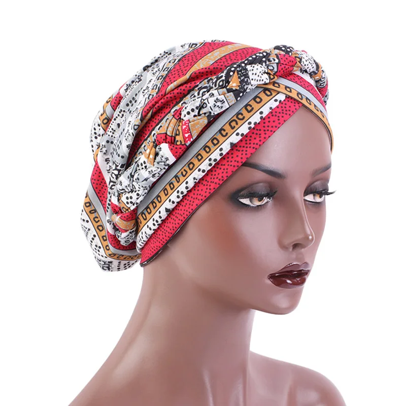 

New Braid Knot Lady Head Scarf Hijab Bohemia Style Women Turban Hat Muslim Inner Hijab for Women Hair Accessories bandana cap