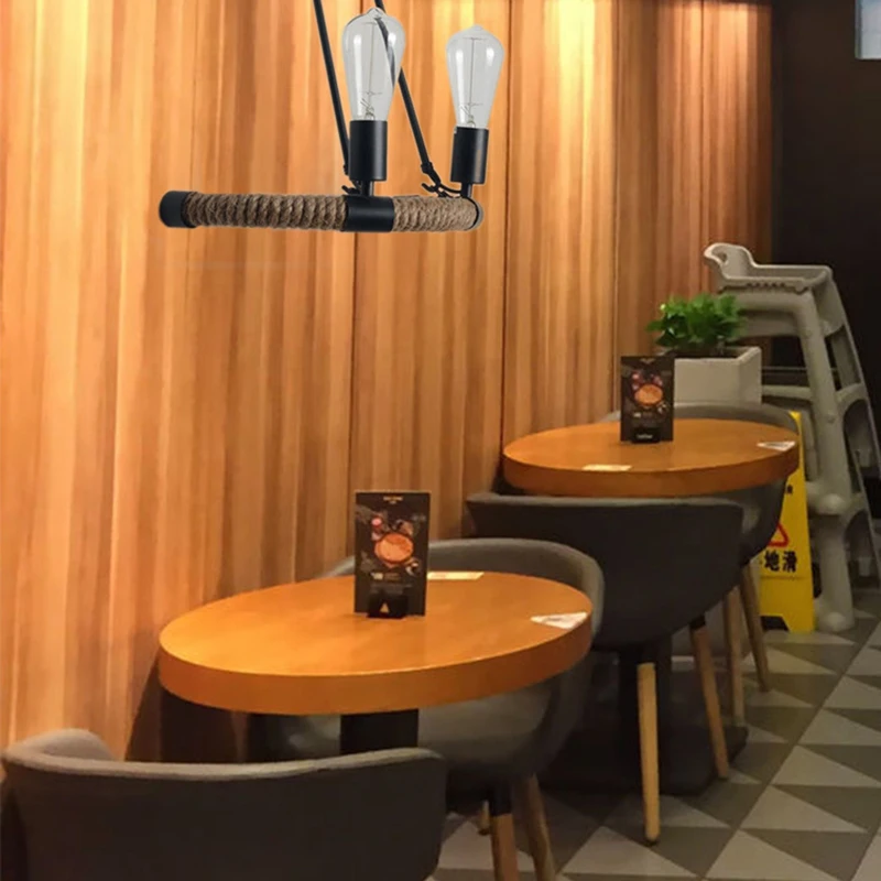 Винтаж Ретро пеньковая веревка настенный светильник Khelse промышленный