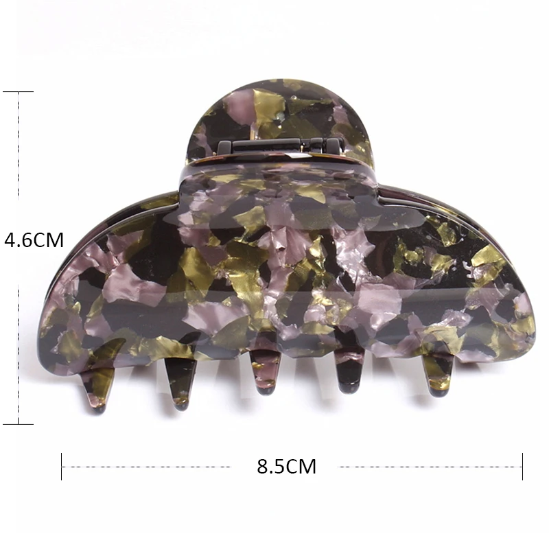 Недорогие красочные мраморные заколки для волос аксессуары акриловые большие