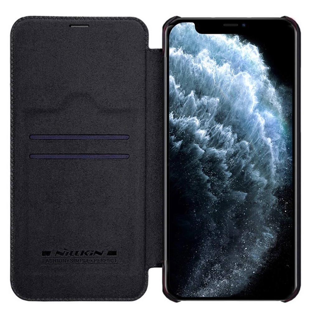 Чехол книжка для iPhone 12 / Pro кожаный мини чехол For mini Nillkin QIN Series Max|Бамперы| |