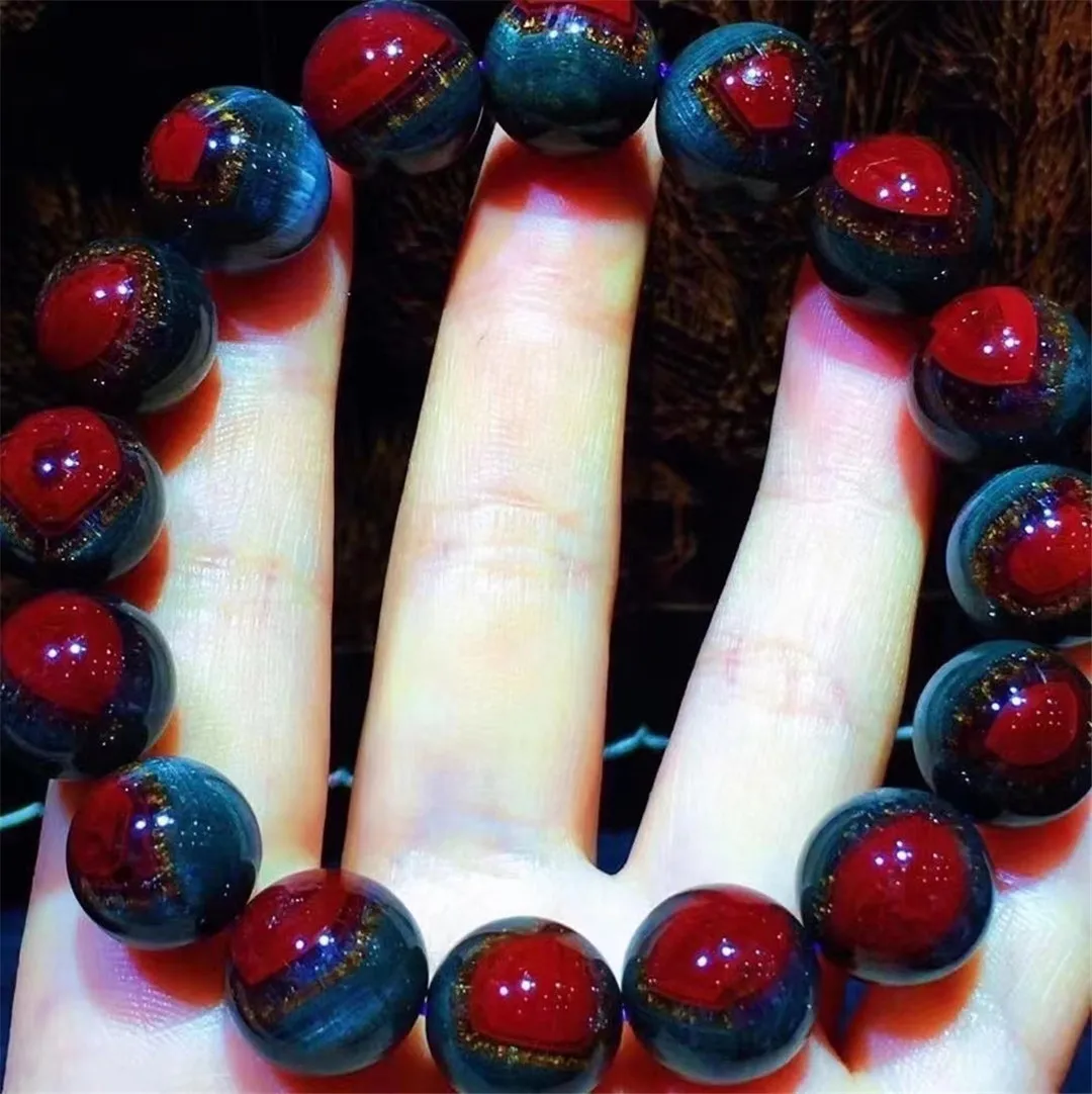 

13mm Natural Auralite 23 Gold Rutilated Quartz Bracelet Jewelry For Women Men Wealth Gift Crystal Beads Gemstone Strands AAAAA