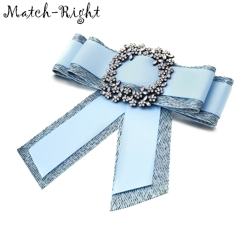 Броши Match Right для женщин и мужчин Длинная лента большой галстук бабочка в полоску