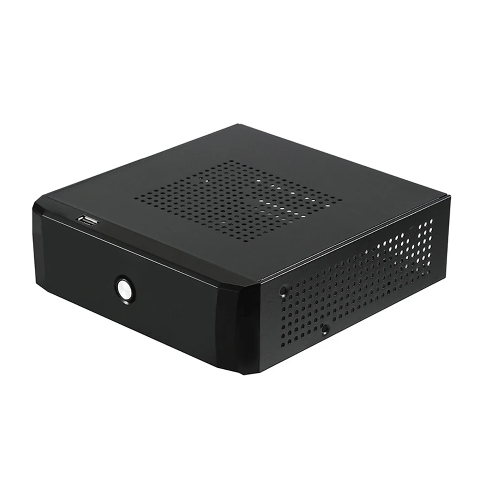 M01 HTPC домашний 2,0 USB Электропитание чехол для компьютера металлический офисный хост Практичный Настольный мини ITX горизонтальный с отверстием радиатора шасси - Color: M01