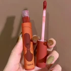 6 Цвета отделкой в виде красных губ блеск бархатная Матовая жидкая губная помада увлажнитель длительного действия пигмент Для женщин девушки макияж косметика инструменты