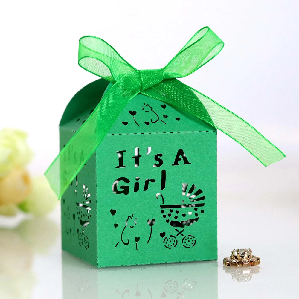 50 шт. детская коляска с пустотелым сердцем для девочек текстовая коробка конфет