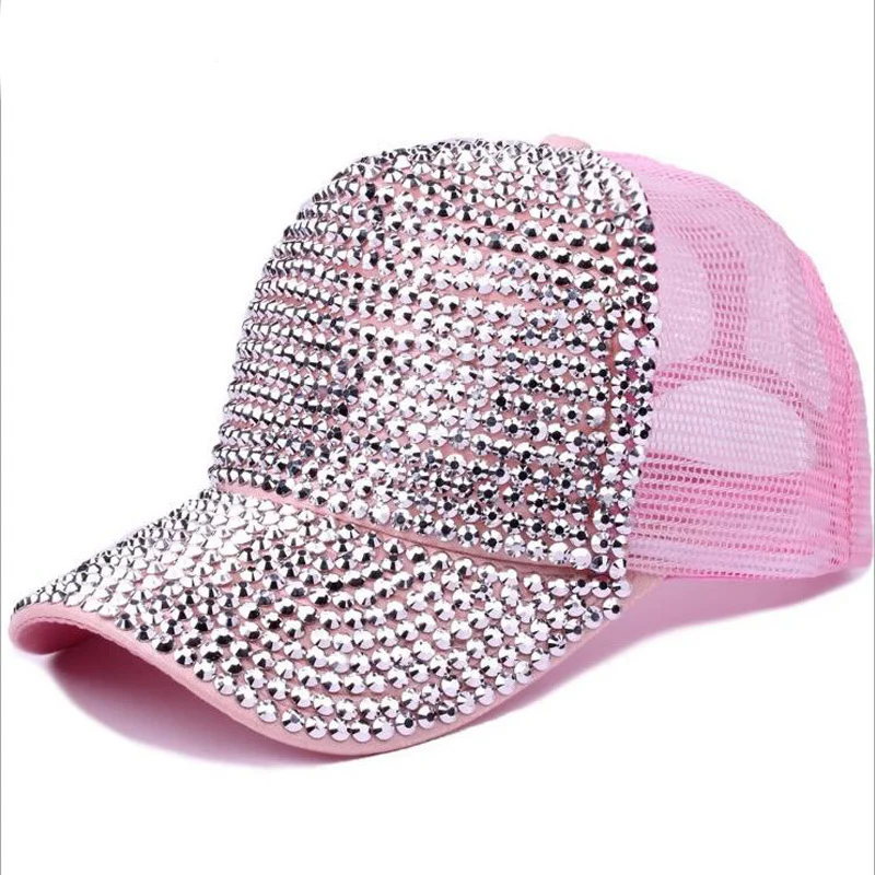 

2022 Luxury Sequined Rhinestone Pearl Cotton Baseball Cap For Women Ladies Summer Hat Snapback Hip Hop Hats Hat Cap Bone