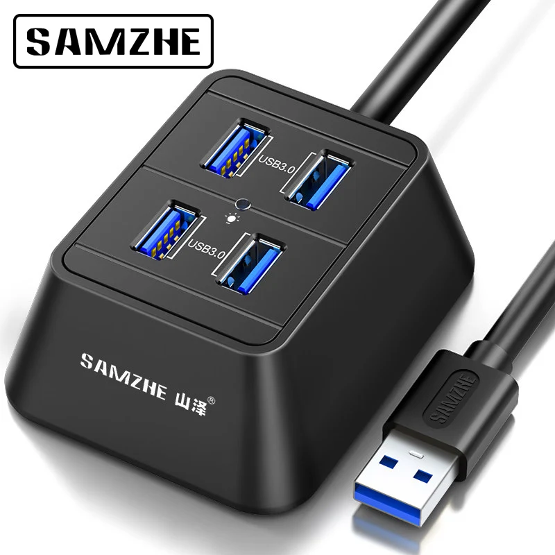 SAMZHE портативный разветвитель USB 3 0 с 4 портами адаптер для ноутбука Macbook