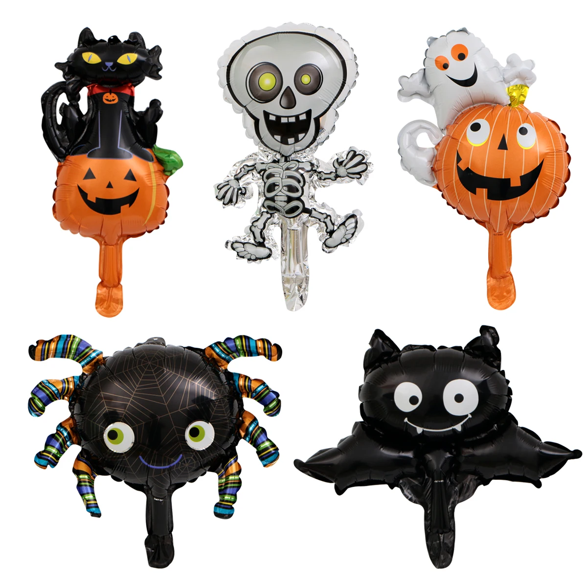 Шары воздушные фольгированные в виде паука летучей мыши ведьмы 10 шт. | Дом и сад