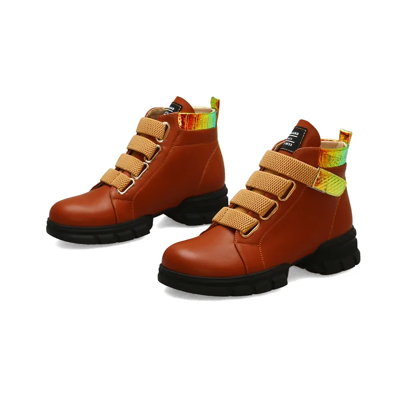 Женские ботильоны с круглым носком ASUMER черные классические ботинки на плоской