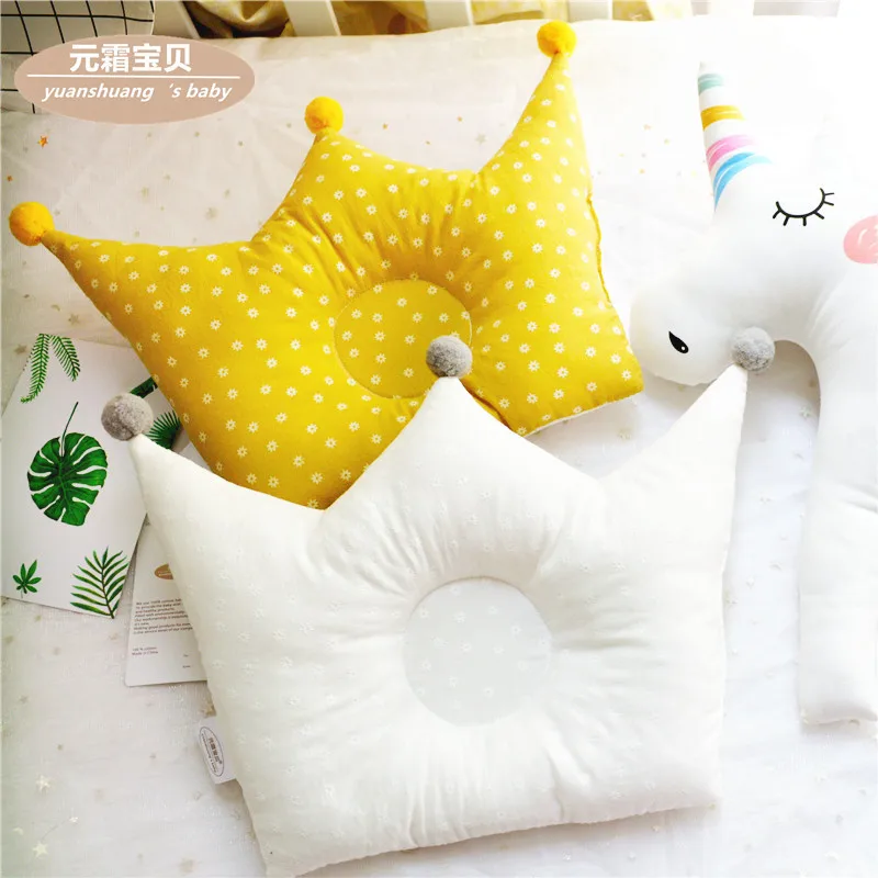 

New Baby Shaping Pillow Prevent Flat Head Infants Crown Dot Bedding Pillows Newborn Boy Girl Room Decoration Accessories