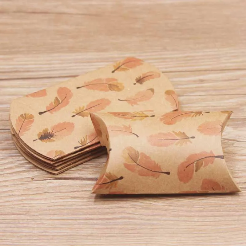 

50pcs/lot Kraft /white multi partysu styles pillow gifts package bags beautiful cute flamingou paper candy/wedding pillow bags